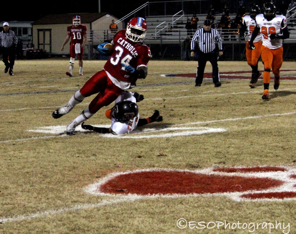 Elijah Hood going for the TD