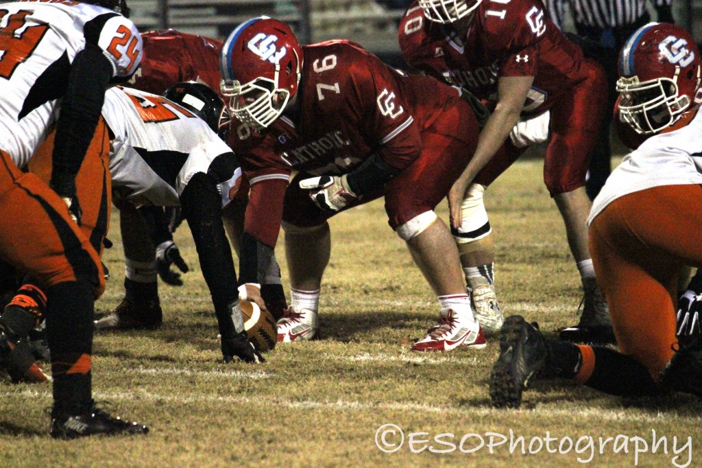 Joe setting up the CCHS Offensive Line